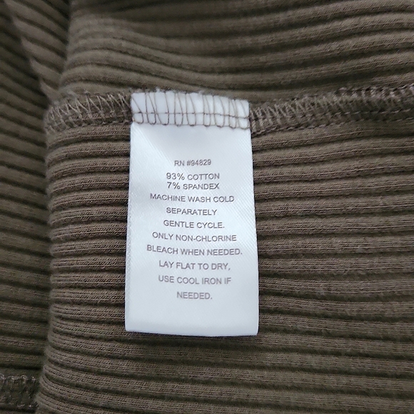 Derek Heart Olive Green Ribbed Tank Top Knit Dress Calico Buttons Womens S - Picture 11 of 12